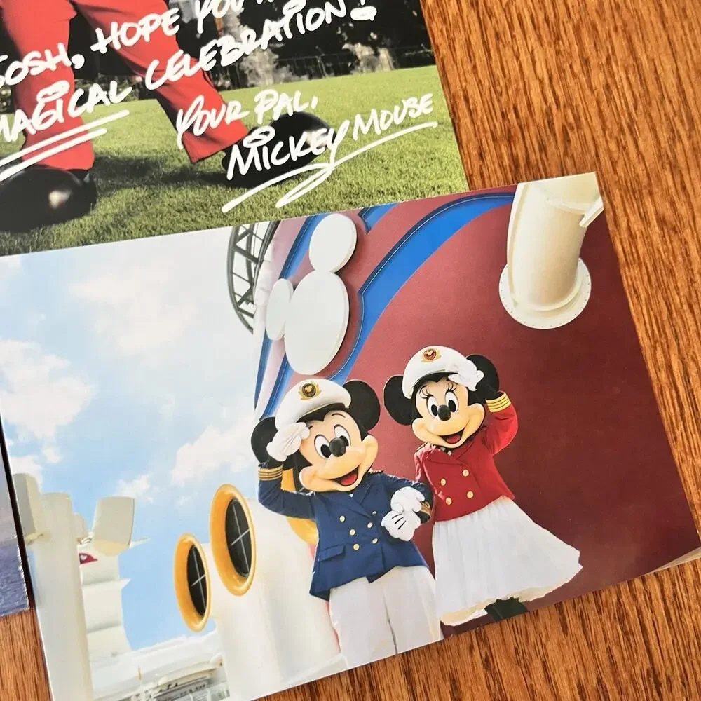 Lot of 6 Disney Cruise Line Traveling Post Cards Mickey Minnie Mouse DCL